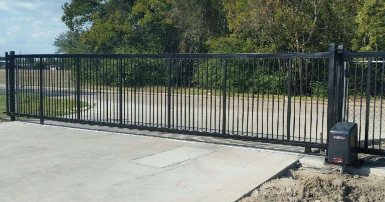 completed commercial LiftMaster gate project