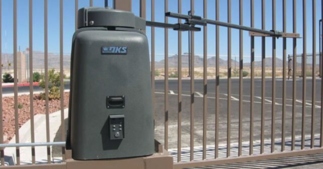 DKS driveway gate opener on new driveway gate