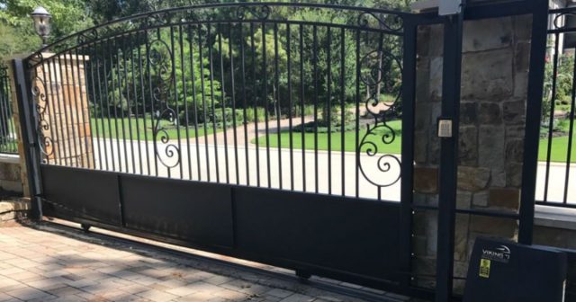 Completed decorative iron gate project