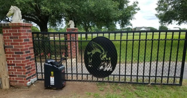 Iron swing gate completed project