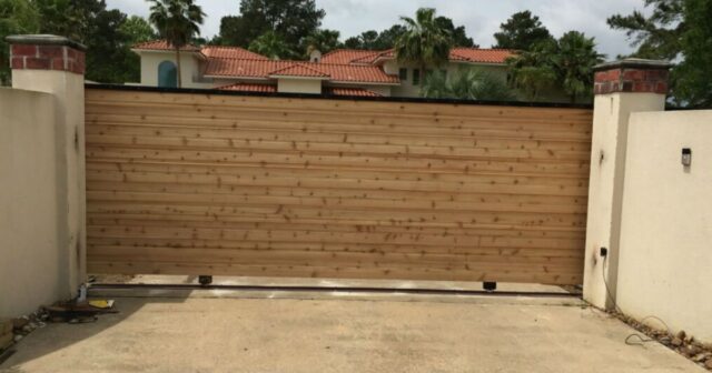 Sliding apartment gate completed project