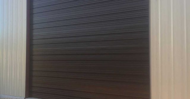 Newly installed garage door