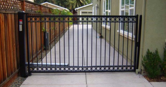 Contemporary exterior gate project in San Antonio TX.